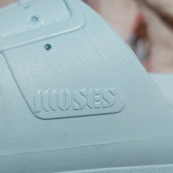 MOSES Pastel Blue Slide Sandals Size 42/43 Us 11/12 - Picture 4 of 5